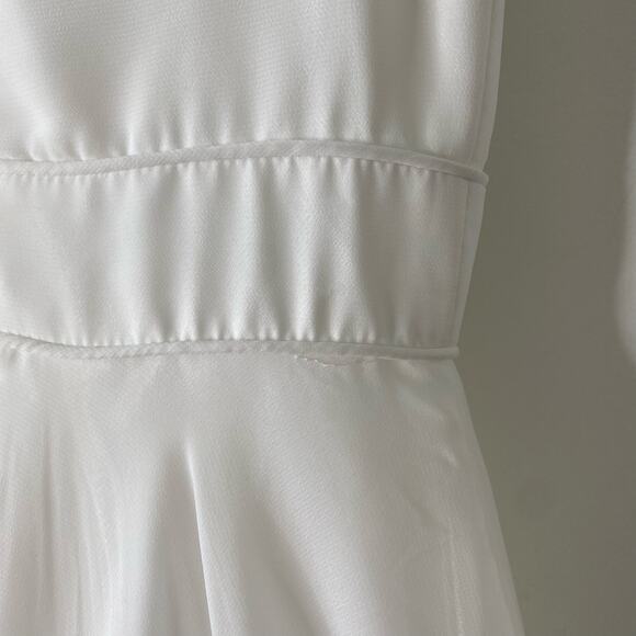 IEENA for MAC DUGGAL White Layered Tulle Chiffon Wedding Ball Gown Size 2 - Picture 12 of 16